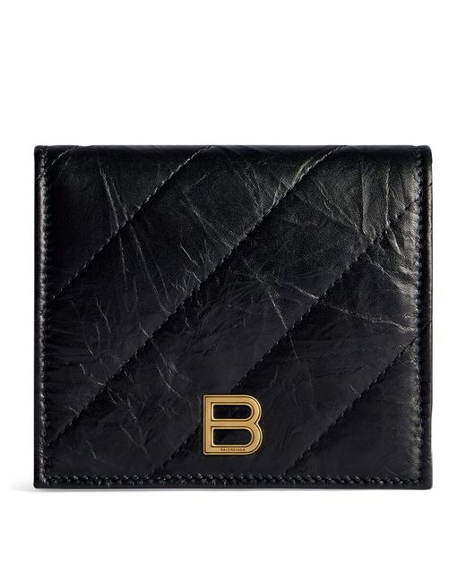 Balenciaga Leather Crush Folded Card Holder