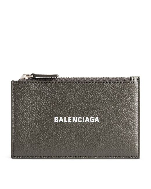 Balenciaga Leather Zip-Up Card Holder