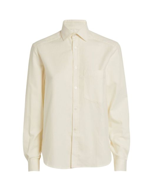 With Nothing Underneath Cotton-Cashmere The Classic Shirt