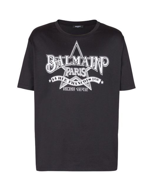 Balmain Star Print Logo T-Shirt