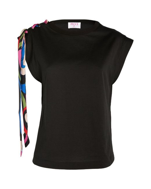 Emilio Pucci PUCCI Jersey Silk Marmo Print T-Shirt