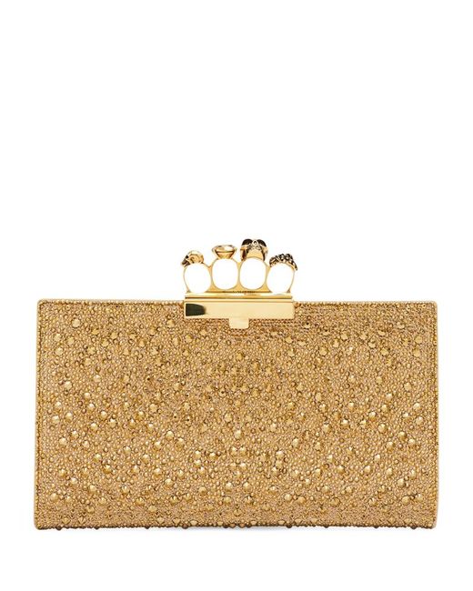 Alexander McQueen Four-Ring Jewelled Pouch