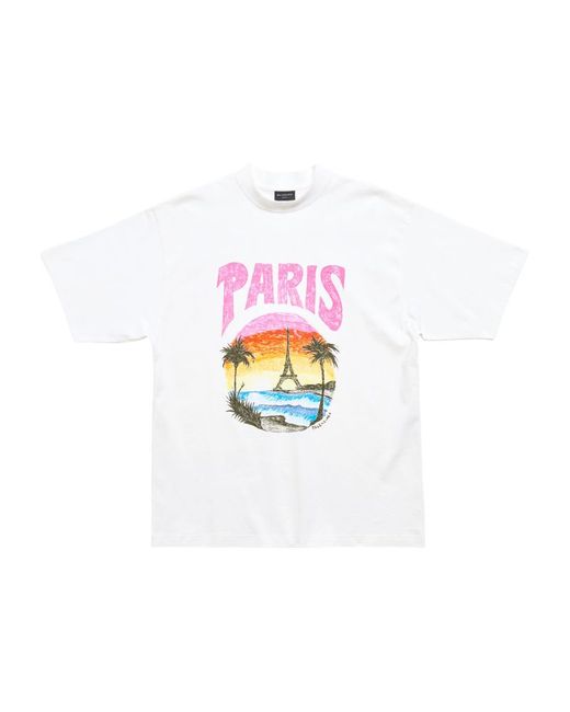 Balenciaga Oversized Tropical Paris T-Shirt