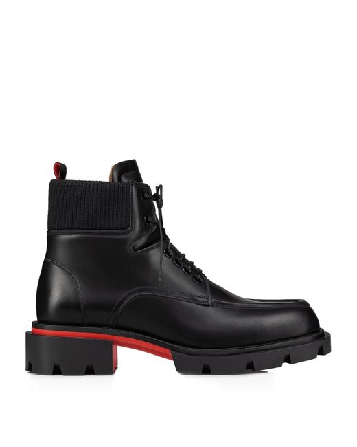 Christian Louboutin Leather Our Walk Ankle Boots