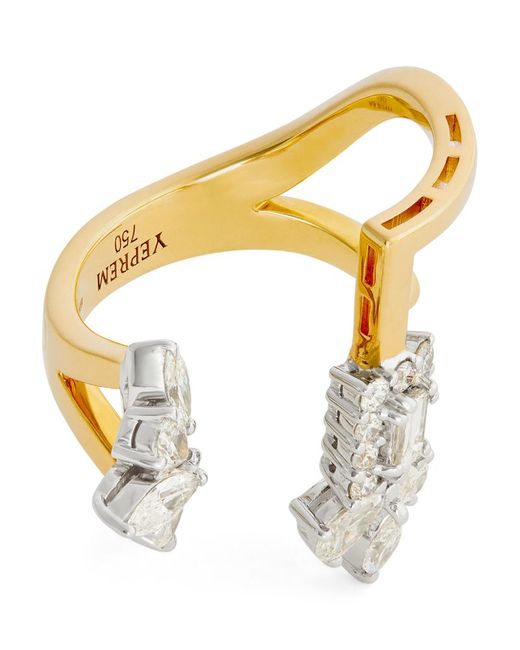 Yeprem Yellow and Diamond Electrified Ring
