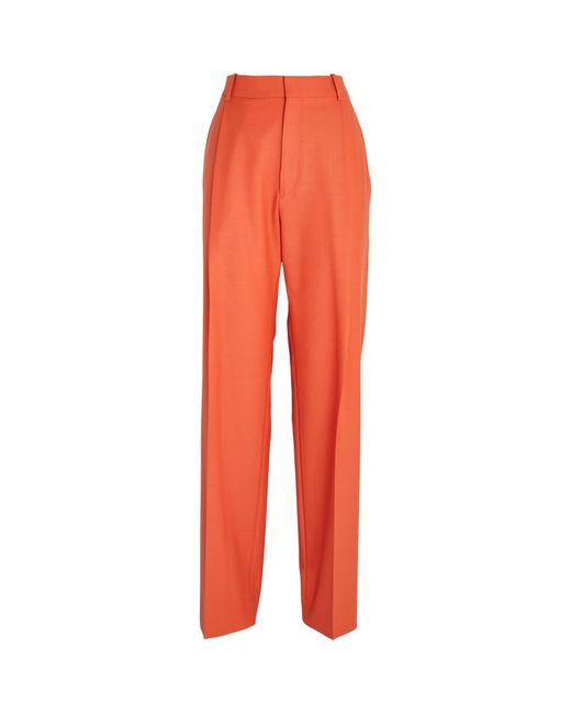 Victoria Beckham Pleated Wide-Leg Trousers