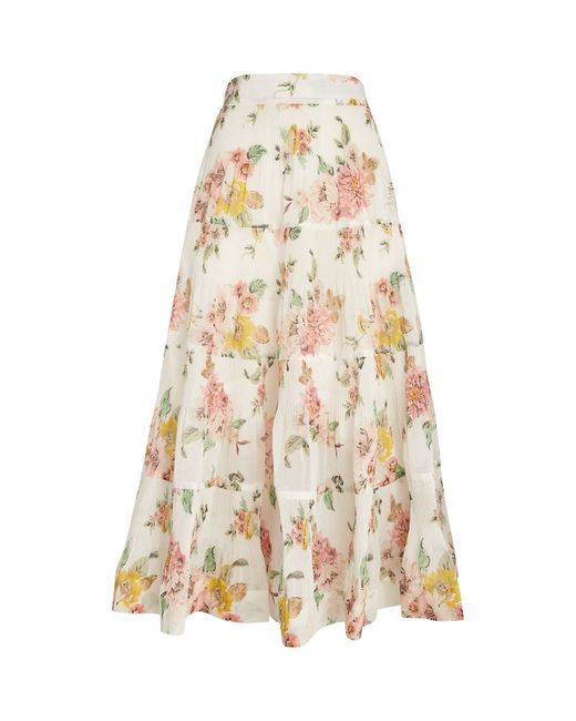 Zimmermann Floral Print Matchmaker Midi Skirt