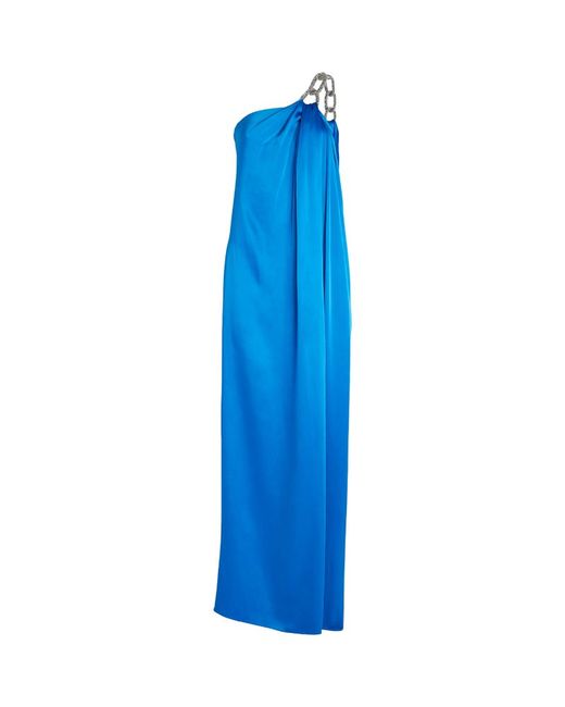 Stella McCartney Satin Embellished Falabella Gown