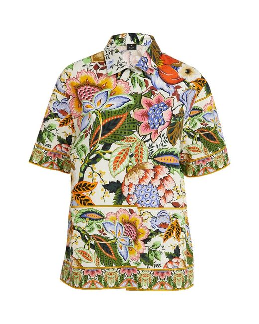 Etro Floral Short-Sleeve Shirt