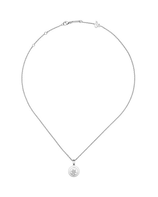 Chopard White and Diamond Happy Snowflakes Pendant Necklace