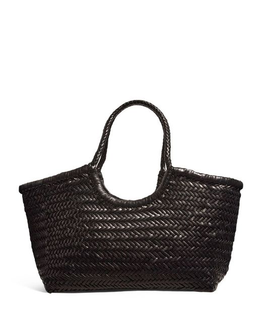Dragon Diffusion Large Leather Woven Nantucket Tote Bag