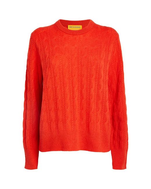 Guest in Residence Twin Cable-Knit Sweater