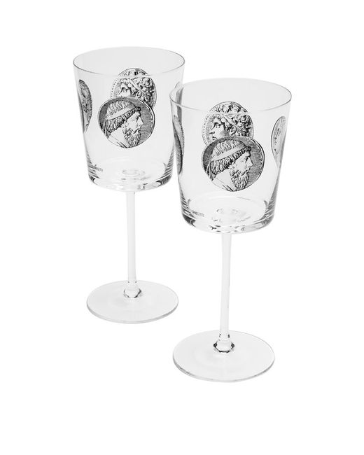 Fornasetti Cammei Wine Glasses Set of 2
