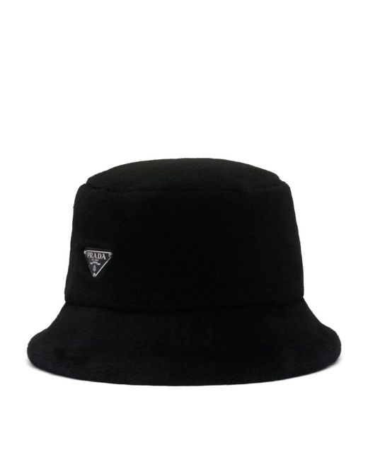 Prada Shearling Bucket Hat