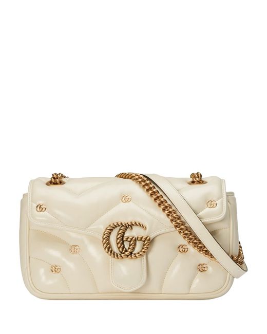 Gucci Small Leather GG Marmont Shoulder Bag