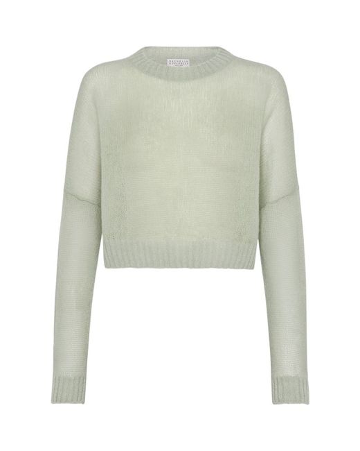 Brunello Cucinelli Wool-Blend Semi-Sheer Sweater