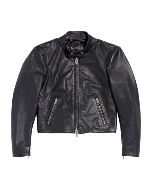 Balenciaga Leather Cropped Jacket