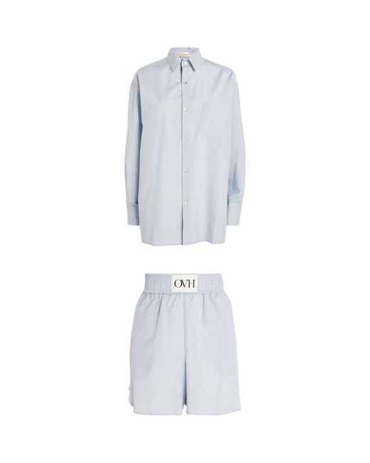 Olivia Von Halle Cotton-Silk Kick Pyjama Set