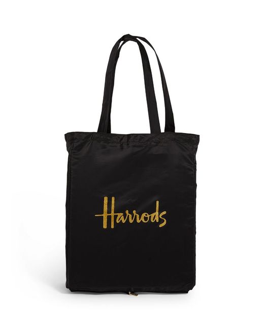 Harrods Recycled Logo Pocket Shopper Bag