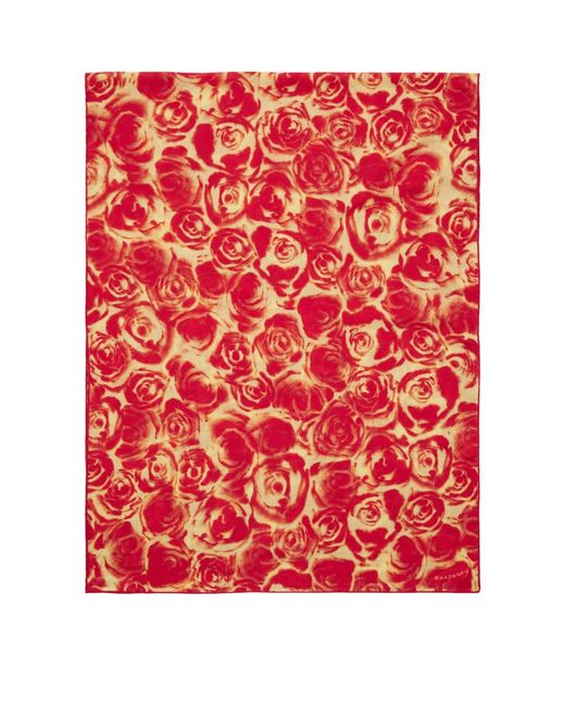Burberry Cashmere-Silk Rose Scarf