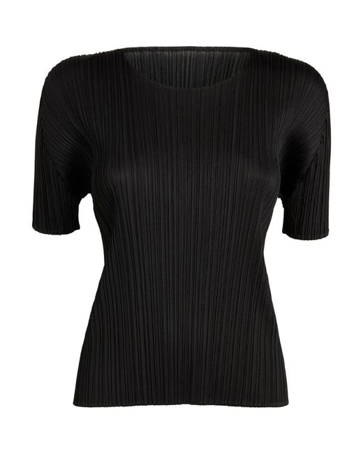 Pleats Please By Issey Miyake Basics Scoop-Neck T-Shirt