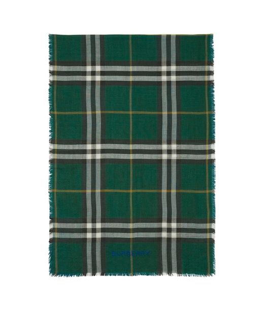 Burberry Wool-Silk Reversible Check Scarf