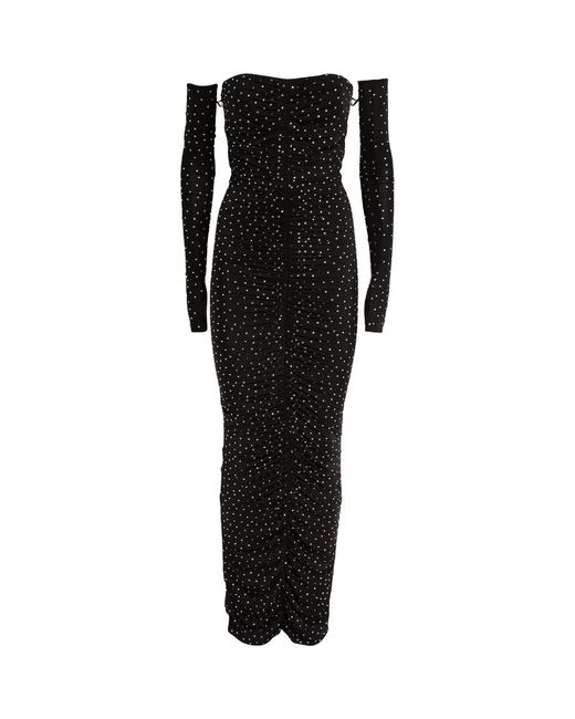 Alex Perry Crystal-Embellished Strapless Maxi Dress
