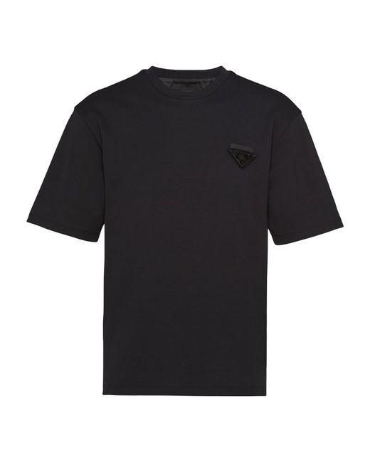 Prada Embellished Triangle T-Shirt