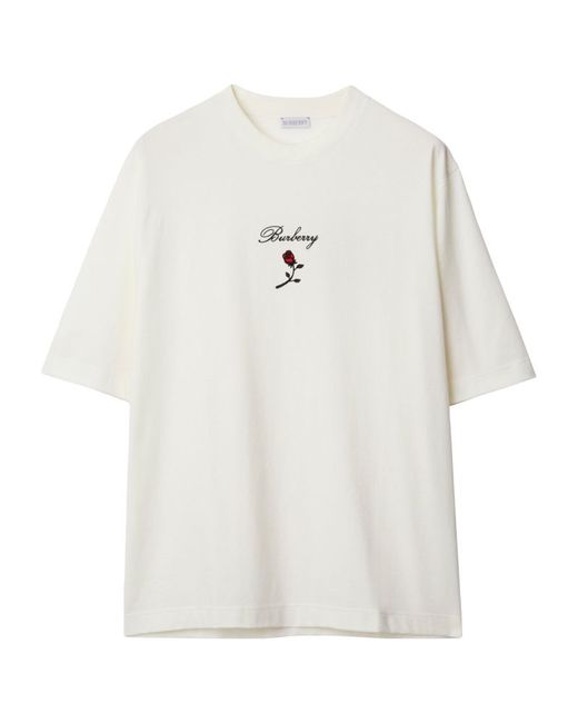 Burberry Cotton Rose T-Shirt