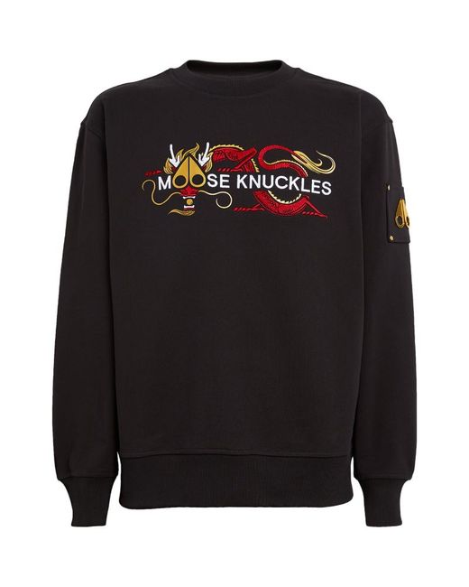 Moose Knuckles Embroidered Dragon Sweatshirt