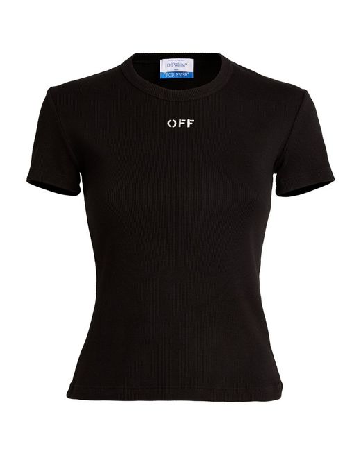Off-White Ribbed Logo T-Shirt