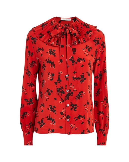 Alessandra Rich Floral Pussybow Blouse