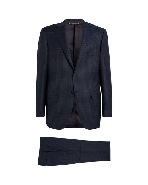 Canali Wool Micro-Check Single-Breasted Suit