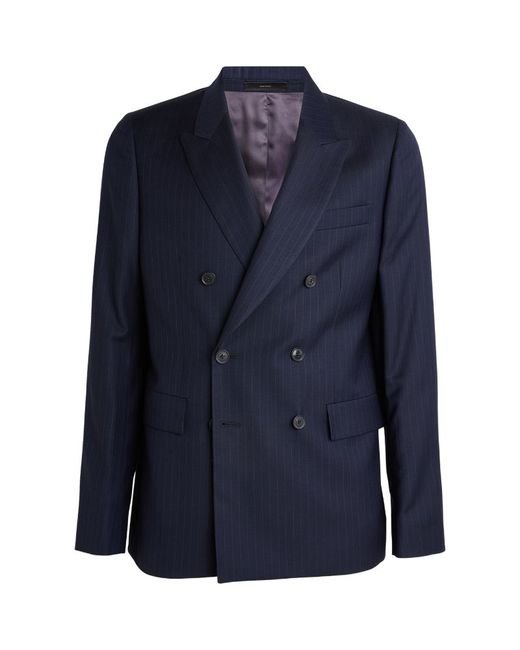 Paul Smith Wool Double-Breasted Pinstripe Jacket