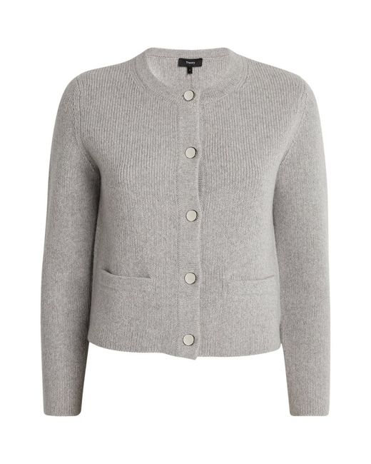 Theory Wool-Cashmere Classic Cardigan