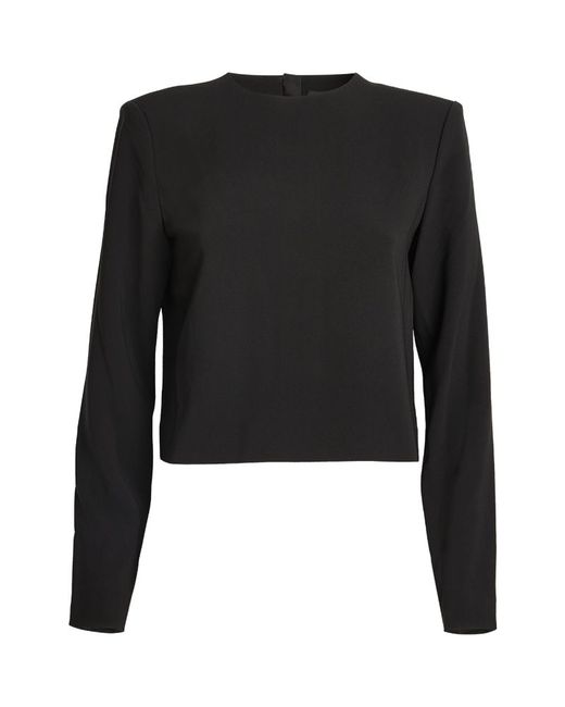 Theory Cropped Long-Sleeve Blouse