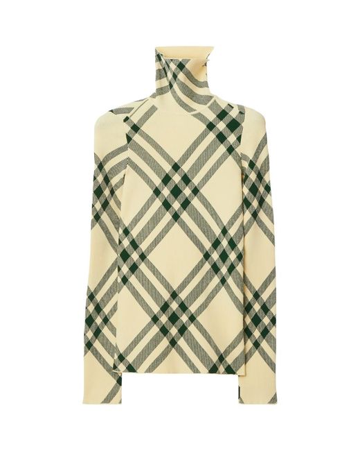 Burberry Check Rollneck Sweater