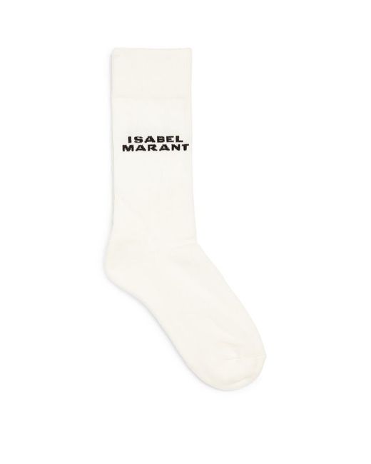 Isabel Marant Cotton-Blend Logo Socks