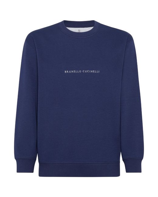 Brunello Cucinelli Embroidered Logo Sweatshirt