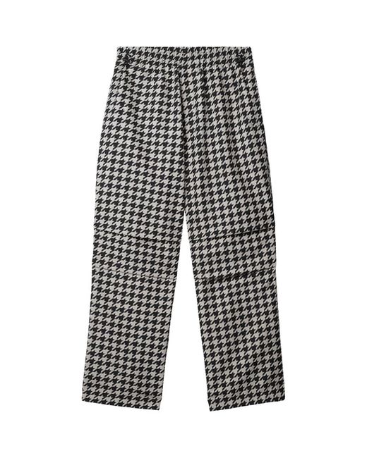 Burberry Wide-Leg Houndstooth Trousers