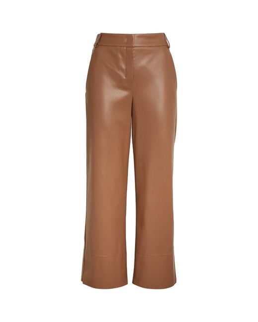Max Mara Faux-Leather Cropped Trousers