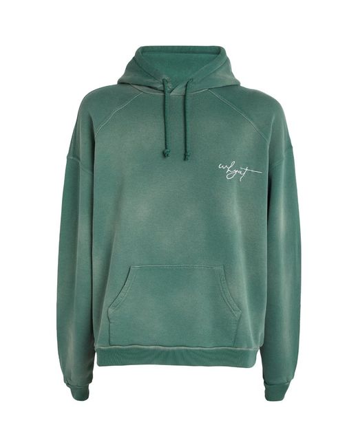 Whyat Washed-Effect Embroidered Logo Hoodie