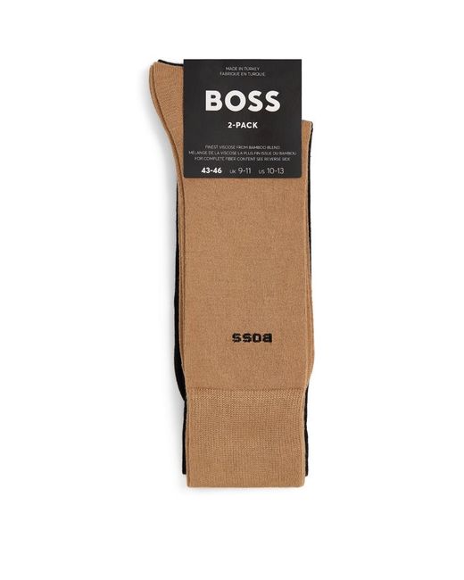 Boss Bamboo-Blend Logo Socks