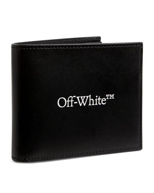 Off-White Leather Bookish Bi-Fold Wallet