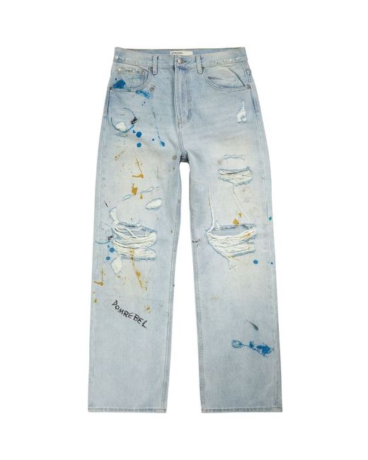 Dom Rebel Painted Straight-Leg Jeans