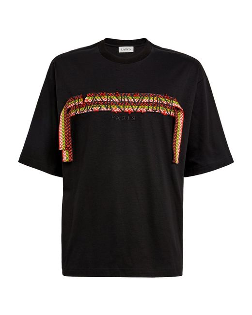 Lanvin Embroidered Curb Logo T-Shirt