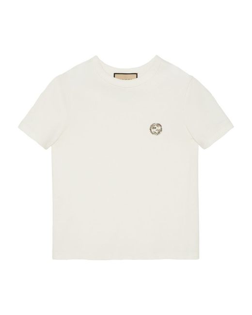 Gucci Beaded-Logo T-Shirt
