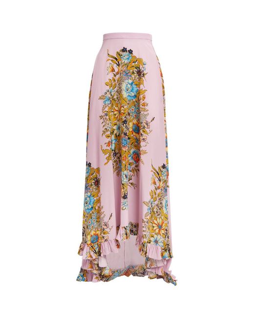 Etro Floral Print Midi Skirt