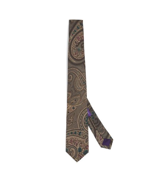 Ralph Lauren Purple Label Cashmere-Silk Paisley Tie