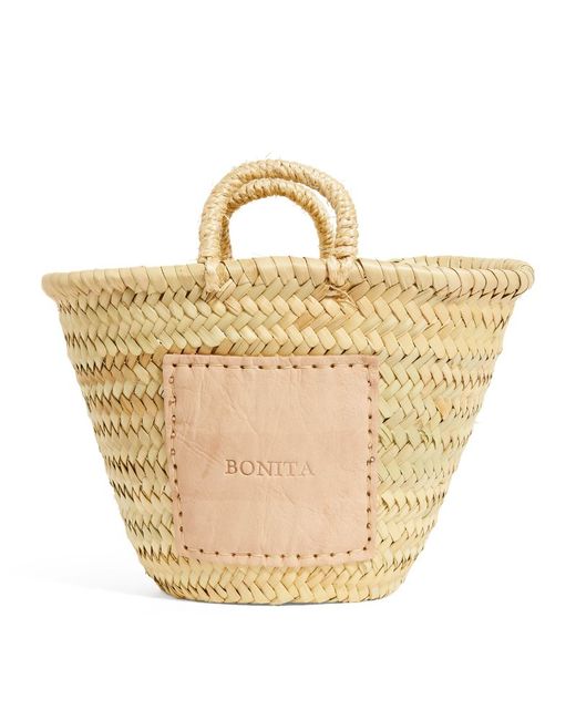 bonita Small Palm Logo Basket Bag